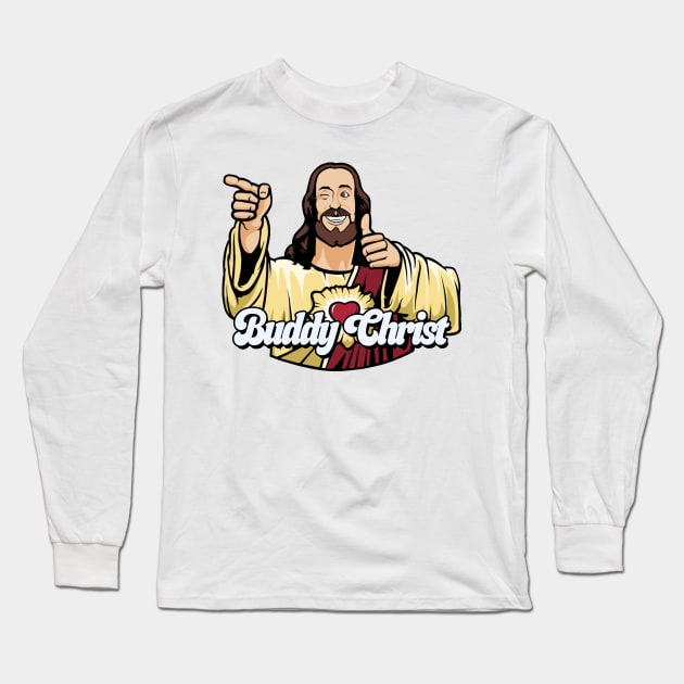 Buddy Christ Long Sleeve T-Shirt by adriennfarkas